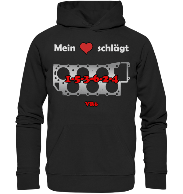 Mein Herz schlägt 1-5-3-6-2-4 - Organic Hoodie